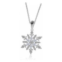 OLIVIE Stříbrný náhrdelník SNĚHOVÁ VLOČKA 4736