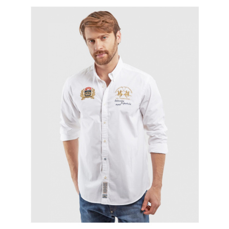 Košile La Martina Man L/S Shirt Poplin - Bílá