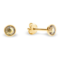 Náušnice zlaté se Swarovski Elements Pinpoint Studs KG2038SS10GS Golden Shadow