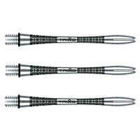 Násadky na šipky Winmau Triad Aluminium, černé dlouhé