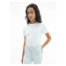 Calvin Klein Calvin Klein Jeans dámské bílé tričko SHINE BADGE TEE