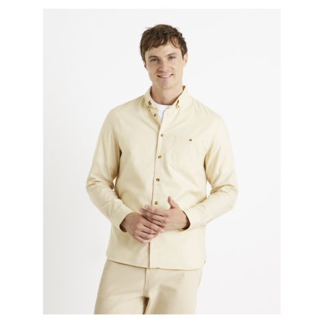 Celio Košile twill regular Carobone - Pánské