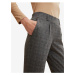 Šedé dámské kostkované zkrácené kalhoty Tom Tailor