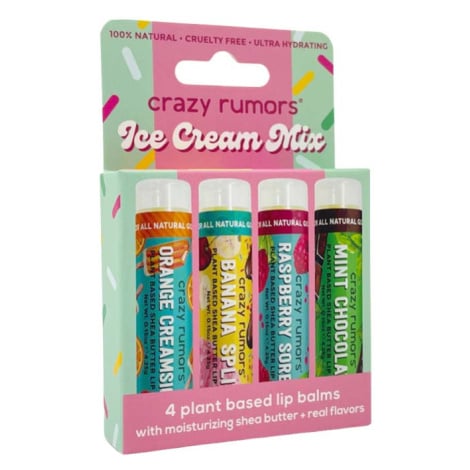 Crazy Rumors set balzámů na rty Ice Cream Mix