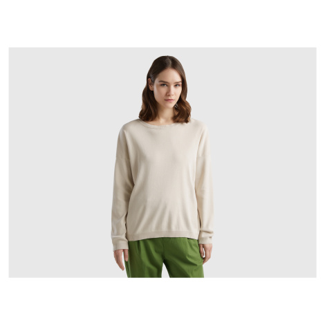 Benetton, Cotton Sweater With Round Neck United Colors of Benetton