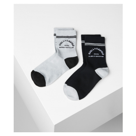 Ponožky karl lagerfeld rue st guillaume socks 2-pack černá