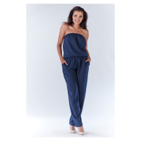 Awama Woman's Jumpsuit A182 Navy Blue