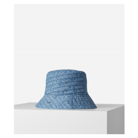 Klobouk karl lagerfeld k/essential bucket hat denim modrá