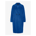 Modrý dámský kabát s příměsí vlny VERO MODA Hazel