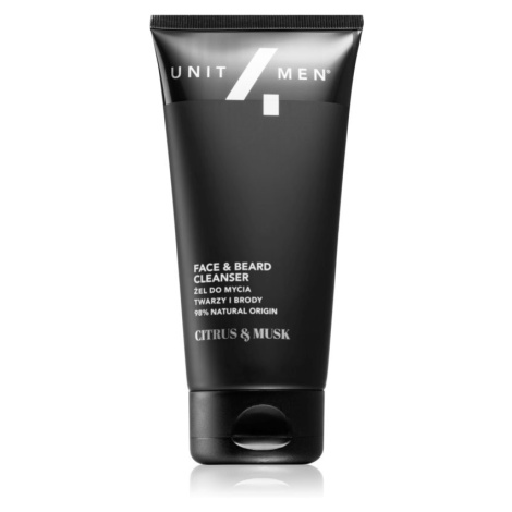 Unit4Men Face & Beard Cleanser Citrus&Musk mycí gel na obličej a vousy 150 ml