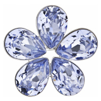 Evolution Group Brož bižuterie se Swarovski krystaly modrá kytička 58003.3 lavender