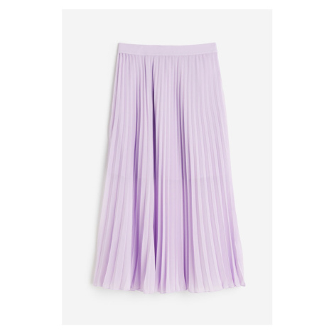 H & M - Plisovaná šifonová sukně - fialová H&M