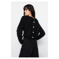 Trendyol černý oboustranný pletený svetr-svetr