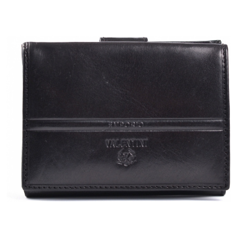 Valentini Dámská peněženka na výšku kožená se kapsou na drobné černá, 10 x 2 x 13 (SV00-563205-0
