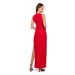 Makover K026 Dlouhé asymetrické šaty - červené ruznobarevne