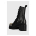 Kožené kotníkové boty Pinko Berio dámské, černá barva, na podpatku, 102333 A18Y Z99