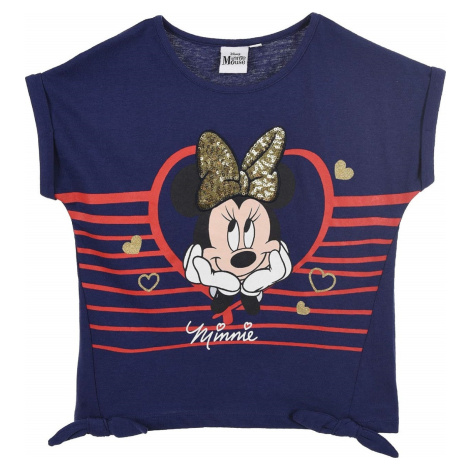 Tmavě modré dívčí tričko Minnie Mouse Disney Tmavě modrá