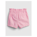 GAP Dětské kraťasy ruffle bow pull-on shorts Růžová