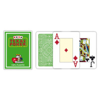 Pokerové karty Modiano TEXAS PK 2 Jumbo 100% plastové, světle zelené