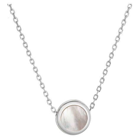 Evolution Group Stříbrný náhrdelník kulatý s perletí 12067.1