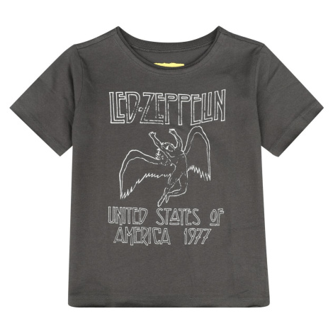 Led Zeppelin Amplified Collection - Kids - US 77 Tour detské tricko charcoal