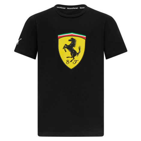 Ferrari dětské tričko Shield black F1 Team 2023 Puma