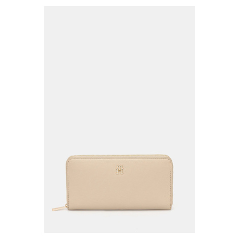 Peněženka Tommy Hilfiger dámská, béžová barva, AW0AW17744