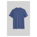 Tričko woolrich garment dyed logo t-shirt modrá