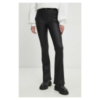 Kalhoty Answear Lab dámské, černá barva, zvony, medium waist