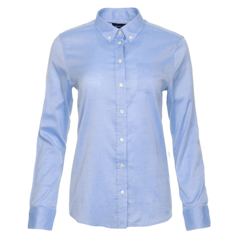 Dámská modrá košile s náprsní kapsou Gant