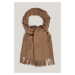 ŠÁLA GANT WOOL WOVEN SCARF CARAMEL BEIGE