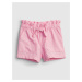 GAP Dětské kraťasy ruffle bow pull-on shorts Růžová