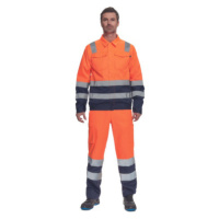 Cerva Valencia Pánská HI-VIS pracovní bunda 03510010 oranžová/navy