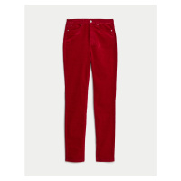 Červené dámské manšestrové kalhoty Marks & Spencer