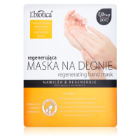 L’biotica Masks regenerační maska na ruce ve formě rukavic 26 g