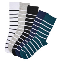 Ponožky s malými proužky 5-balení zimní barvy