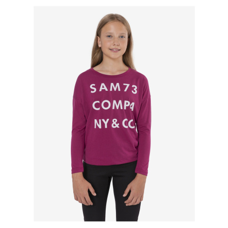 Tmavě růžové holčičí tričko SAM 73 Kat