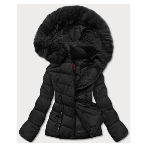 Krátká černá dámská zimní bunda (TY043-1)