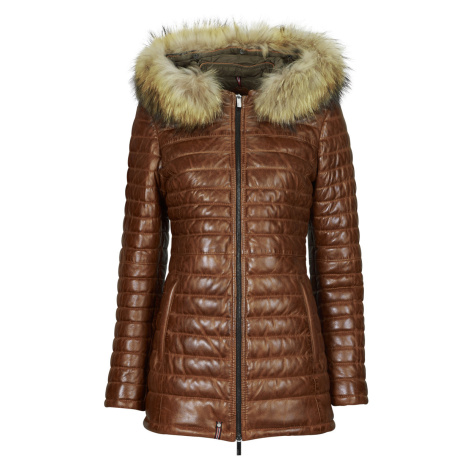 Oakwood POPPING (removable raccoon fur) Hnědá