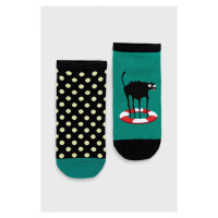 Bavlněné ponožky Medicine 2-pack pánské, zelená barva