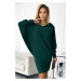 Zelené oversize šaty s kapucí