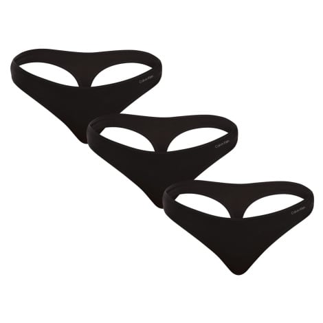 3PACK dámská tanga Calvin Klein černá (QD5217E-UB1)