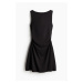 H & M - Nabírané šaty's rozšířenou sukní - černá