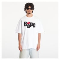 Tričko A BATHING APE Heart Ape Head Relaxed Fit Short Sleeve Tee White