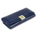 Trendy velká dámská kožená peněženka Elvíra, modrá
