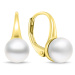 Brilio Silver Pozlacené perlové náušnice EA938Y