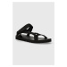 Sandály Calvin Klein Jeans SANDAL VELCRO RP IN BTW pánské, černá barva, YM0YM00944