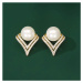 JAY Náušnice s perlou a zirkony Daniela JAY-0075-WE1657 Zlatá Bílá
