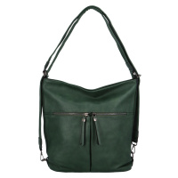 Trendy dámský koženkový kabelko-batoh Renee, zelená
