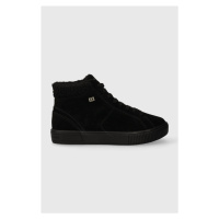 Semišové sneakers boty Tommy Hilfiger VULC SUEDE SNEAKER HI černá barva, FW0FW07549